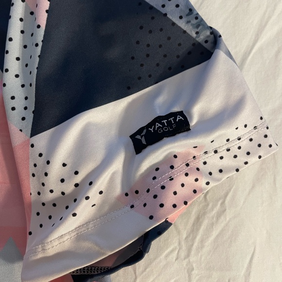 Yatta Golf Shirt Men's Large Multicolor geometric Polo Performance Stretch - Picture 4 of 4